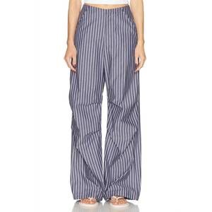 NEW ENZA COSTA poplin flight pant in navy/ white